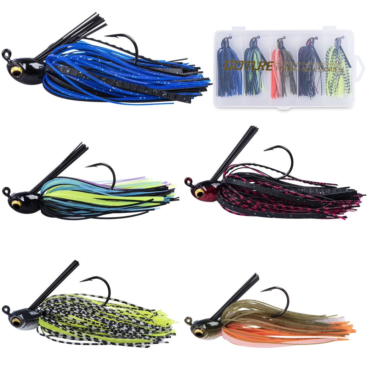 Goture Pro Series Weed Guard Bass Jigs: The Ultimate Fishing Jigs for Bass  Anglers - Green/Red