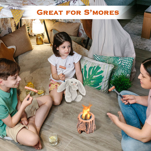 Smokeless Tabletop Fire Pit Bowls: Portable Concrete Fire Fit Mini Rubbing Alcohol Fireplace Round Fire Bowl Tree Stump Long Burning Outdoor Indoor Fire Pit Decorate Stump Smokeless Tabletop Fire Pit Bowls: Portable Concrete Fire Fit Mini Rubbing Alcohol Fireplace Round Fire Bowl Tree Stump Long Burning Outdoor Indoor Fire Pit Decorate Stump