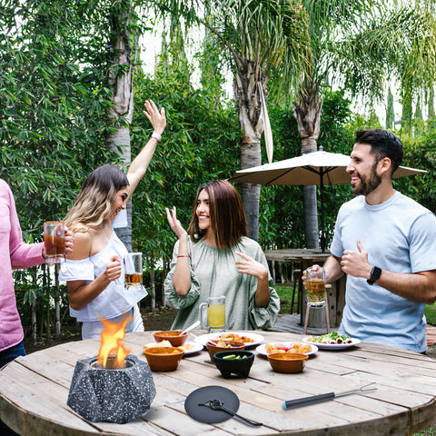 Smokeless Tabletop Fire Pit Bowls: Portable Concrete Fire Fit Mini Rubbing Alcohol Fireplace Round Fire Bowl Tree Stump Long Burning Outdoor Indoor Fire Pit Decorate Polygonal Black Smokeless Tabletop Fire Pit Bowls: Portable Concrete Fire Fit Mini Rubbing Alcohol Fireplace Round Fire Bowl Tree Stump Long Burning Outdoor Indoor Fire Pit Decorate Polygonal Black