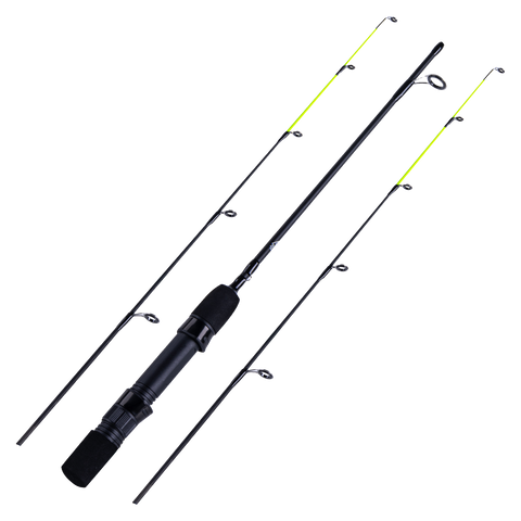 Goture Ice Fishing Rod Twin Tip, 27"/32" Ice Spinning Rods, 2 Different Action Tips in One Rod,High Visibility Ice Rod with EVA Handle, 2 Different Models-Graphite