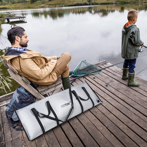 Goture Insulated Fish Cooler Bag, 840D TPU Leakproof Fish Kill Bag, Airtight Zipper Waterproof Fish Bag with Carry Handle, Large Fishing Cooler Bag with Drain Plug, Keep Ice Cold All Day, 59.8”x20” Goture Insulated Fish Cooler Bag, 840D TPU Leakproof Fish Kill Bag, Airtight Zipper Waterproof Fish Bag with Carry Handle, Large Fishing Cooler Bag with Drain Plug, Keep Ice Cold All Day, 59.8”x20”