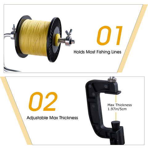 Goture Portable Fishing Line Spooler, Adjustable Stable Fishing Reel Spooler Machine, Fishing Line Winding Spooler Spooling Station System Goture Portable Fishing Line Spooler, Adjustable Stable Fishing Reel Spooler Machine, Fishing Line Winding Spooler Spooling Station System