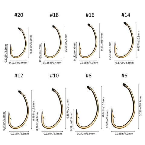 120-PC Carbon Steel Fly Hook, Dry/Nymph - GOTURE 120-PC Carbon Steel Fly Hook, Dry/Nymph - GOTURE