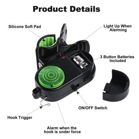Goture 4pcs Fishing Alarm Bite Electronic Indicator Sound Fish Alarm with LED Lights Goture 4pcs Fishing Alarm Bite Electronic Indicator Sound Fish Alarm with LED Lights