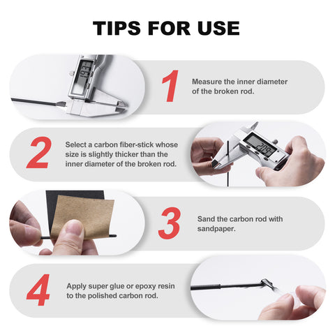 Goture Fishing Rod Repair Carbon Fiber Stick for Baitcasting Rods Spinnning Rods Repair Sandpaper Kit 9Pcs Goture Fishing Rod Repair Carbon Fiber Stick for Baitcasting Rods Spinnning Rods Repair Sandpaper Kit 9Pcs