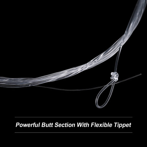 5-PC Clear Nylon Fly Fishing Tapered Leader with Loop - GOTURE 5-PC Clear Nylon Fly Fishing Tapered Leader with Loop - GOTURE