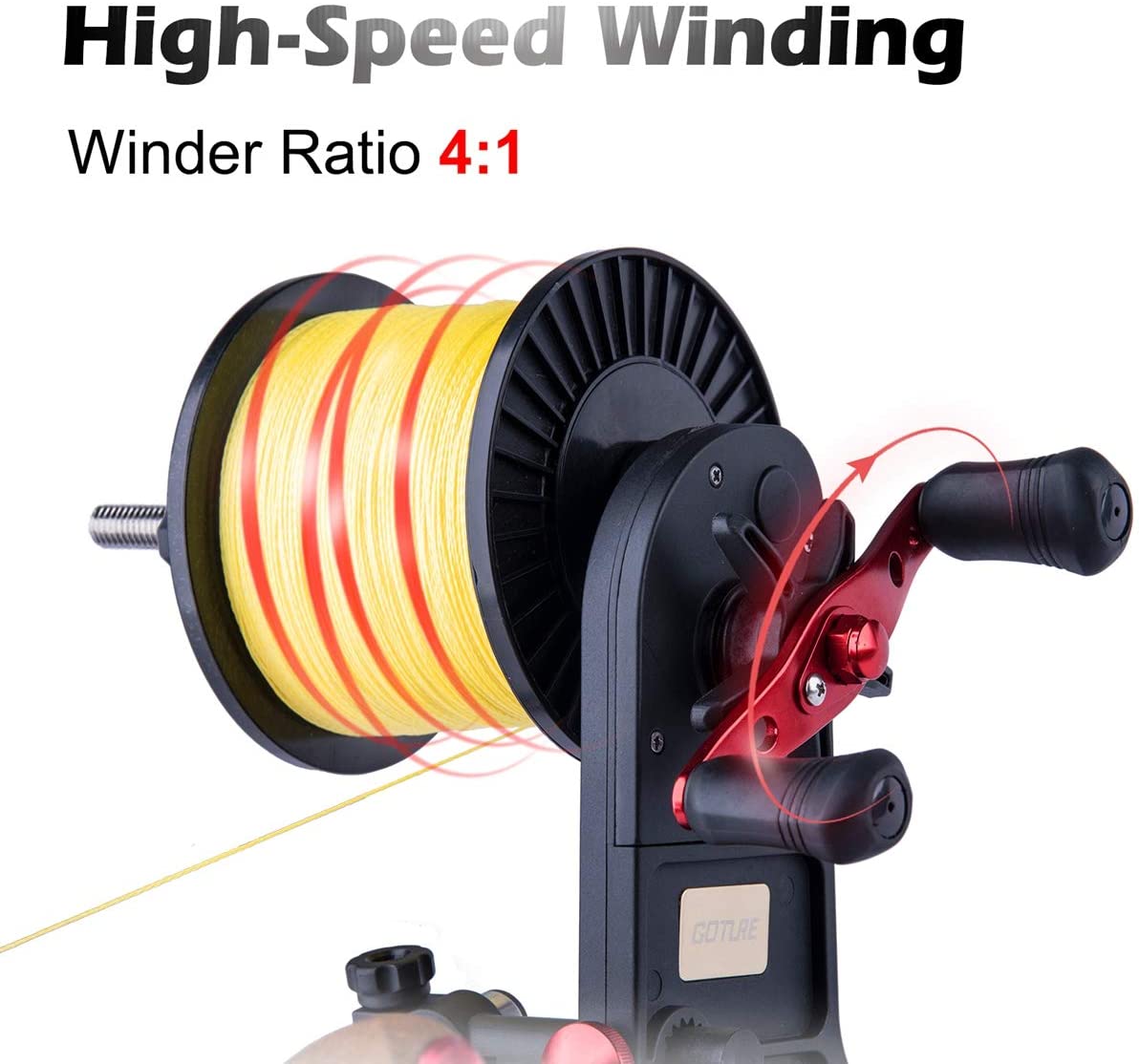 GOTURE Two Point Fixed Fishing Line Spooler Winder Machine