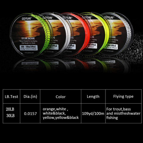 Goture 8 Strands Dacron Fly Line Backing Goture 8 Strands Dacron Fly Line Backing
