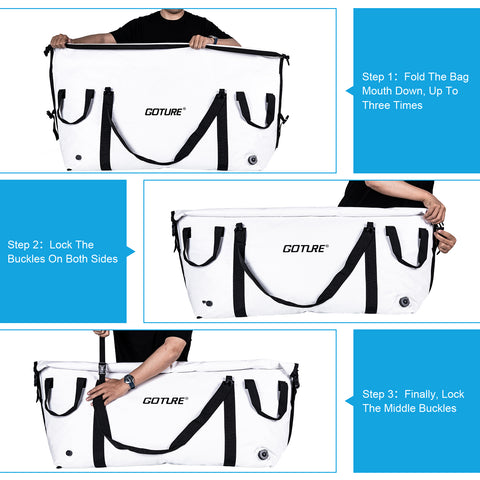 Goture Insulated Fish Cooler Bag, Monster Leakproof Fish Kill Bag Goture Insulated Fish Cooler Bag, Monster Leakproof Fish Kill Bag