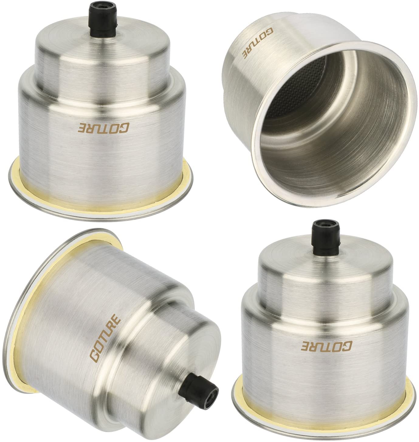 GOTURE Stainless Steel Recessed Cup Drink Holder with Drain for Marine Boat RV Camper GOTURE Stainless Steel Recessed Cup Drink Holder with Drain for Marine Boat RV Camper