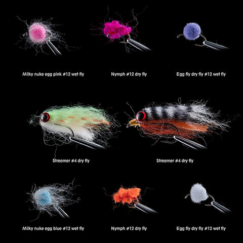 Pro Angler's Ultimate Fly Fishing Flies Kit - Premium Hand-Tied Lures for Trout, Bass, Salmon, and More