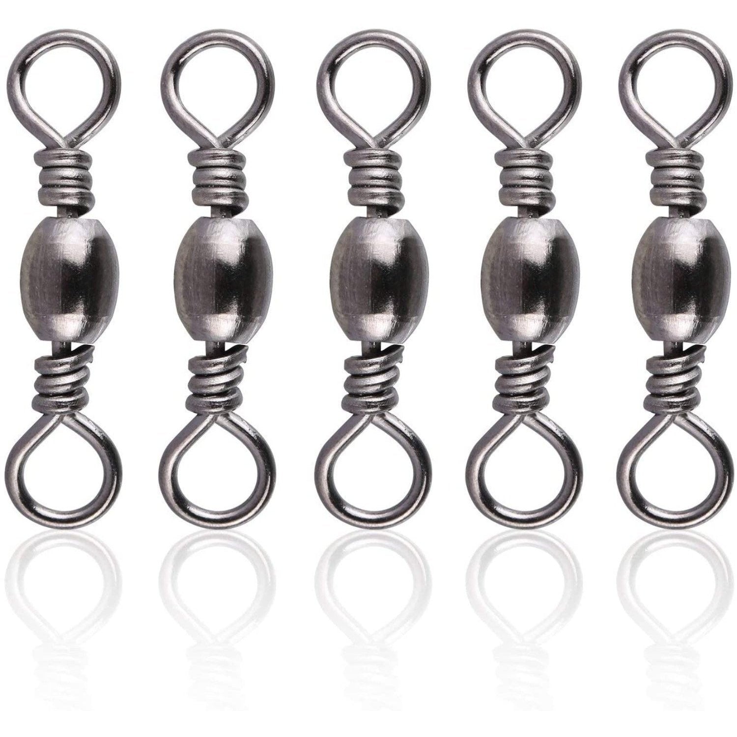 50pcs/lot Bearing Swivel Fishing Hook Fast Connector Solid Rings