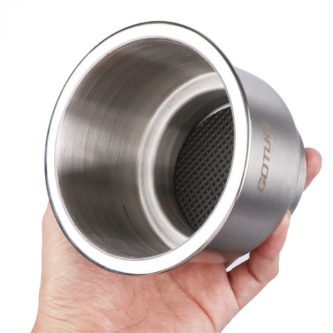 GOTURE Stainless Steel Cup Drink Holder with Drain for Marine Boat RV Camper Rod GOTURE Stainless Steel Cup Drink Holder with Drain for Marine Boat RV Camper Rod