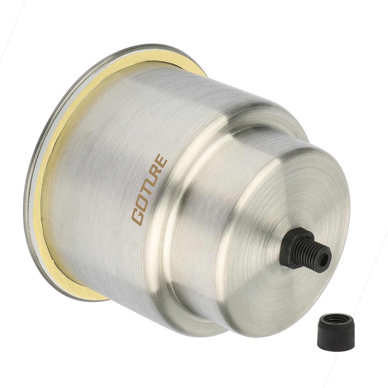 GOTURE Stainless Steel Recessed Cup Drink Holder with Drain for Marine Boat RV Camper GOTURE Stainless Steel Recessed Cup Drink Holder with Drain for Marine Boat RV Camper