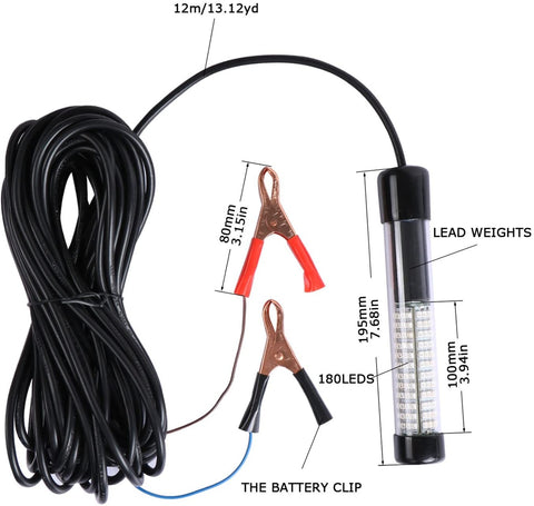 Goture 12V 10.8w 180 LEDs Submersible Fishing Light Goture 12V 10.8w 180 LEDs Submersible Fishing Light