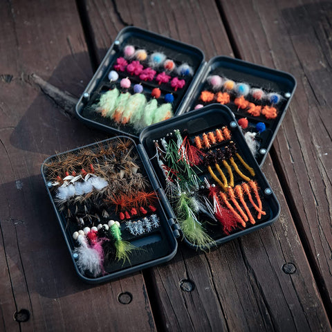 Pro Angler's Ultimate Fly Fishing Flies Kit - Premium Hand-Tied Lures for Trout, Bass, Salmon, and More Pro Angler's Ultimate Fly Fishing Flies Kit - Premium Hand-Tied Lures for Trout, Bass, Salmon, and More