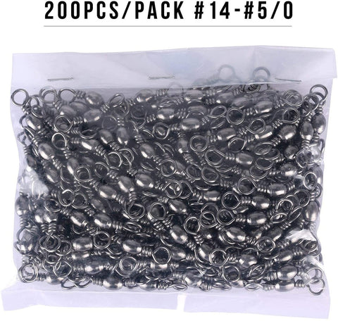 Goture 200PCS High Strength Stainless Steel Fishing Barrel Swivels Goture 200PCS High Strength Stainless Steel Fishing Barrel Swivels
