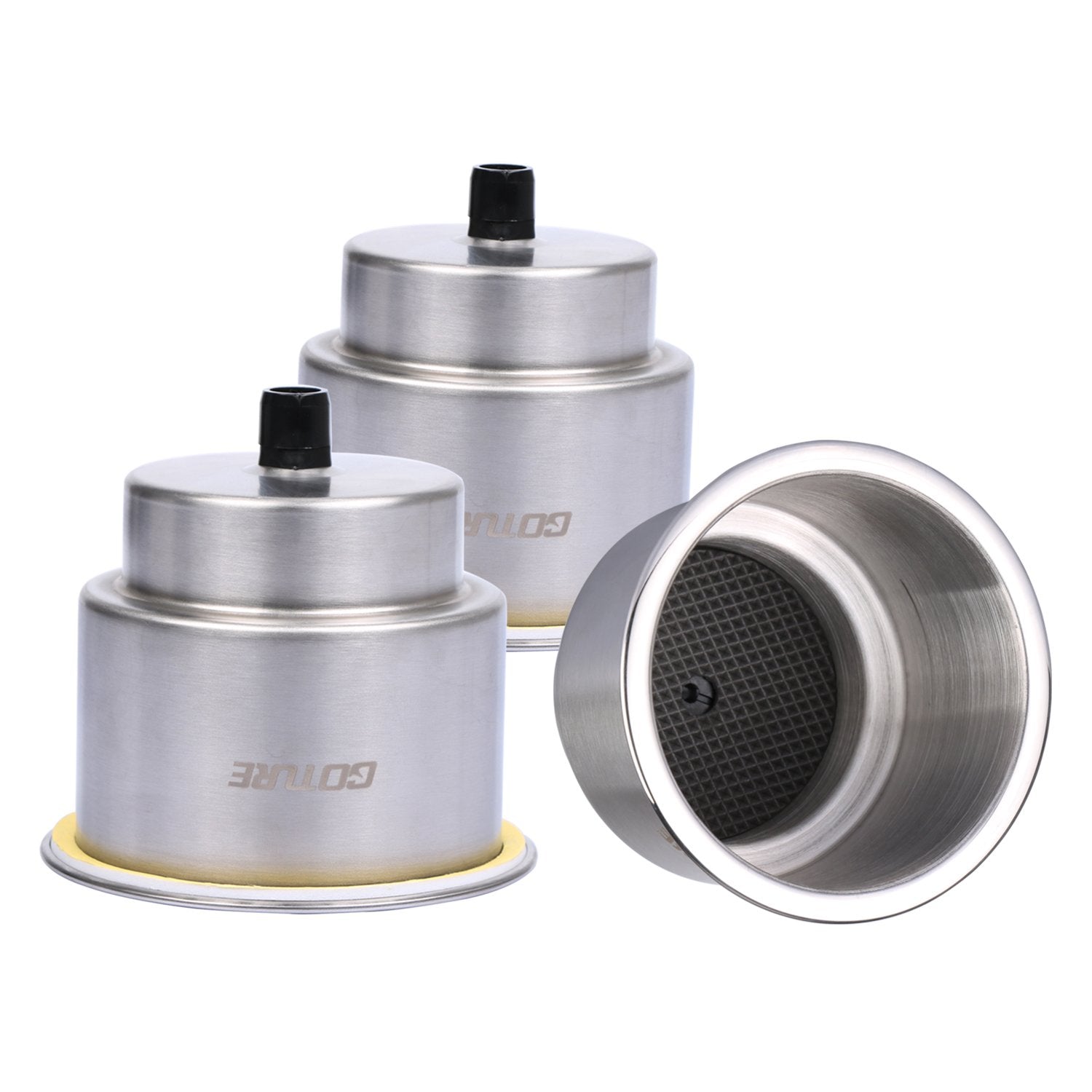 GOTURE Stainless Steel Cup Drink Holder with Drain for Marine Boat RV Camper Rod GOTURE Stainless Steel Cup Drink Holder with Drain for Marine Boat RV Camper Rod