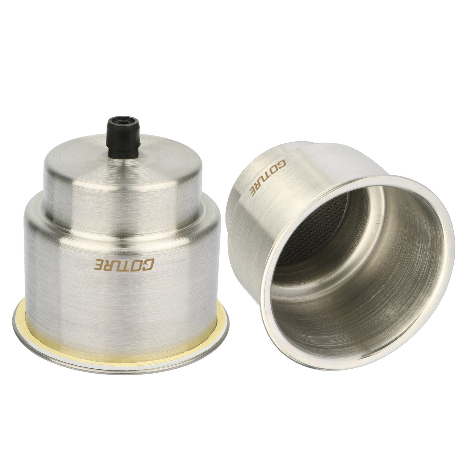 GOTURE Stainless Steel Recessed Cup Drink Holder with Drain for Marine Boat RV Camper GOTURE Stainless Steel Recessed Cup Drink Holder with Drain for Marine Boat RV Camper