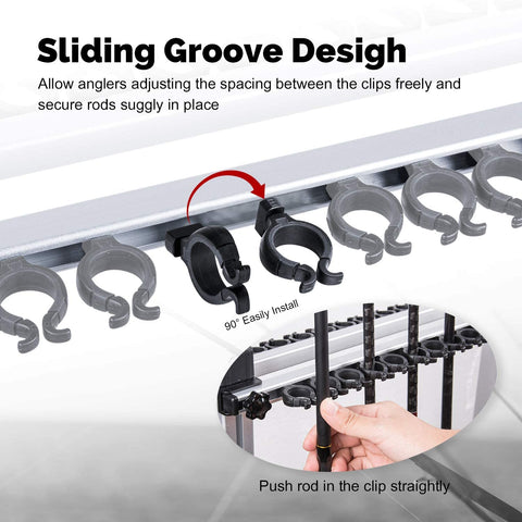 Portable Ultralight Aluminum Alloy Fishing Rod Rack for All Type Fishing Pole, Hold Up to 24 Rods - GOTURE Portable Ultralight Aluminum Alloy Fishing Rod Rack for All Type Fishing Pole, Hold Up to 24 Rods - GOTURE