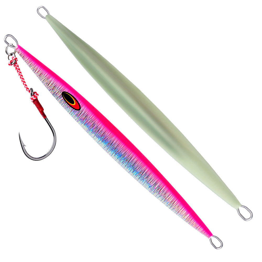 Glowing Eyes Saltwater Jig Fishing Lures: High-Strength, Versatile, and  Irresistible - 80g / Pink