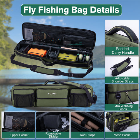 Goture Fly Fishing Kit & Gear Bag, 9FT Fly Rod and Reel Combo | Complete Starter Kit for Adults