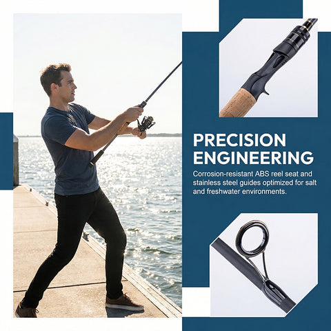 Goture 4pcs Travel Fishing Rod Portable Carbon Fiber Spinning & Casting Rod Stainless Steel Ceramic Guides Cork EVA Handle Freshwater Saltwater Travel Rod Black 77.95inch/82.68inch Portable Fishing Rod