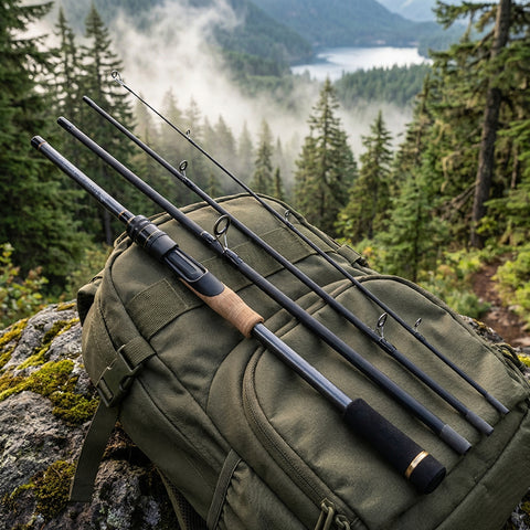 Goture 4pcs Travel Fishing Rod Portable Carbon Fiber Spinning & Casting Rod Stainless Steel Ceramic Guides Cork EVA Handle Freshwater Saltwater Travel Rod Black 77.95inch/82.68inch Portable Fishing Rod