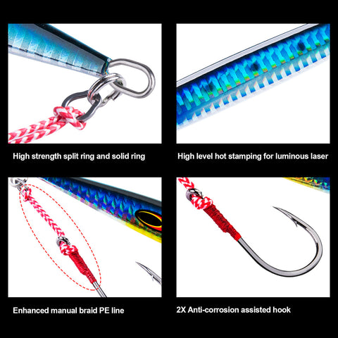Glowing Eyes Saltwater Jig Fishing Lures: High-Strength, Versatile, and Irresistible