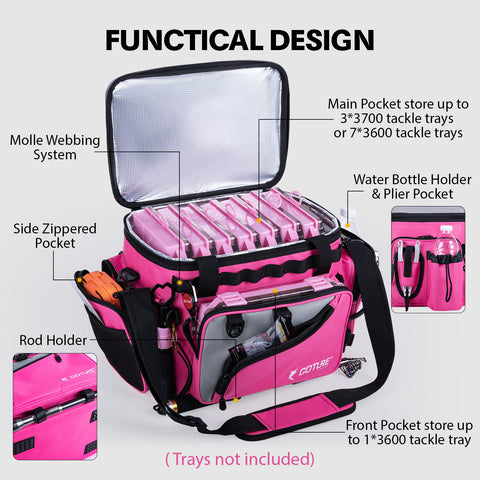 Goture Pink Fishing Rod and Reel Combos with Cooler Tackle Bag, 6FT-9F – GOTURE