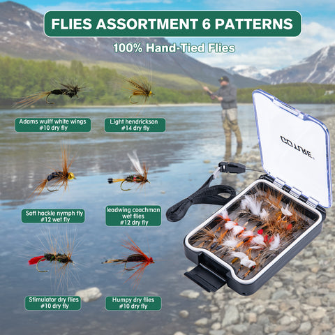 Goture Fly Fishing Kit & Gear Bag, 9FT Fly Rod and Reel Combo | Complete Starter Kit for Adults