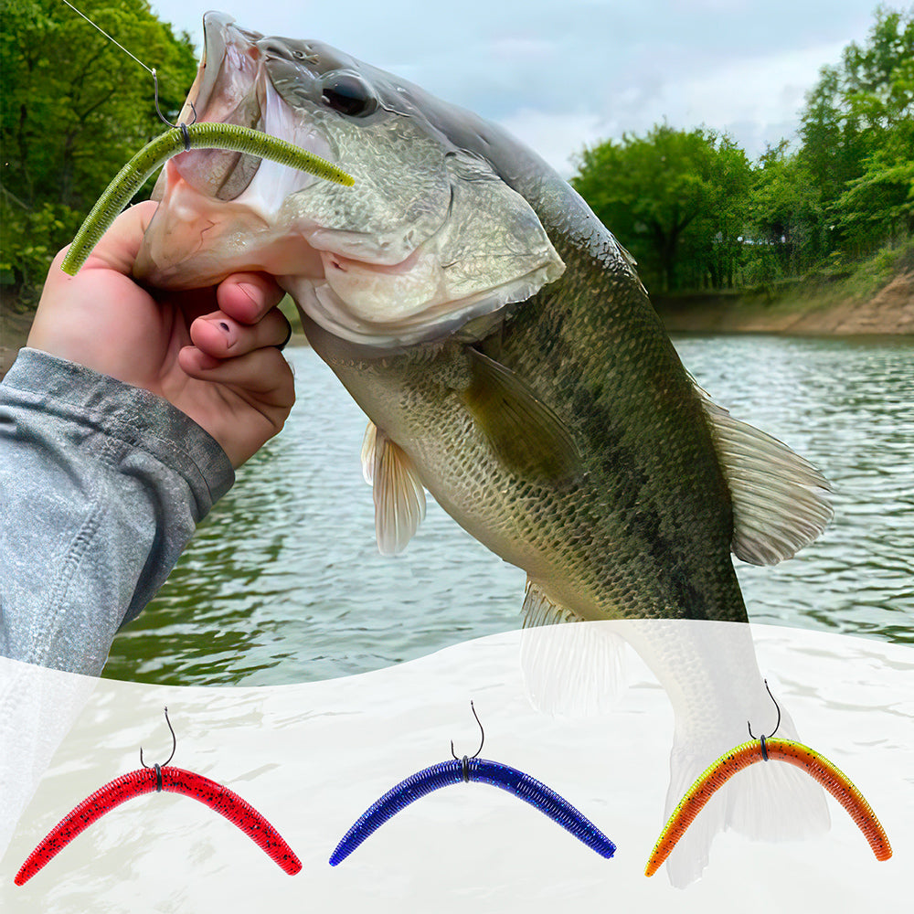 Goture Wacky Worm Fishing Lure Kit - 143pc Set With Soft Plastics, Tools & Tackle Box