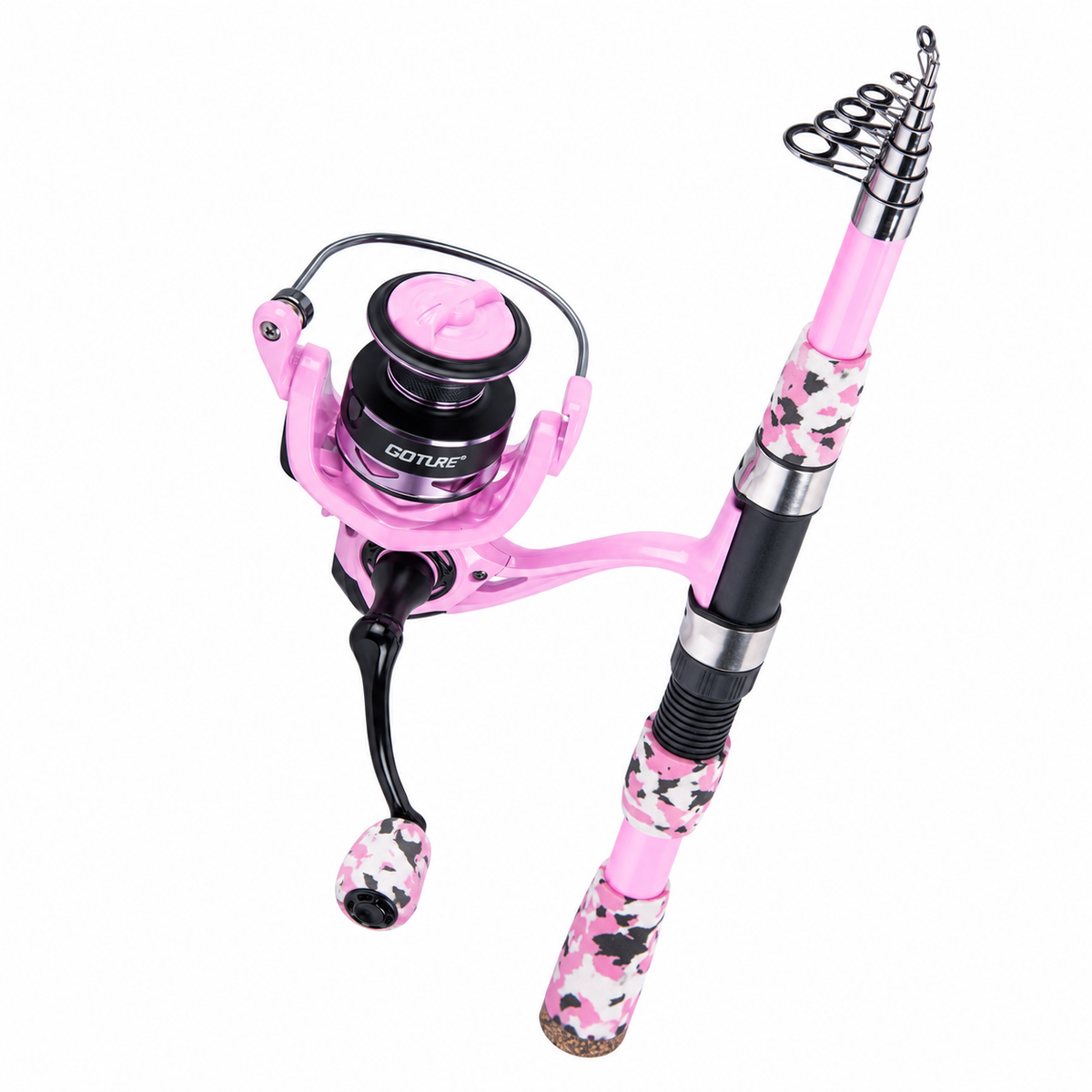 Goture Pink Fishing Rod and Reel Combo -Size: 7FT/2.1M