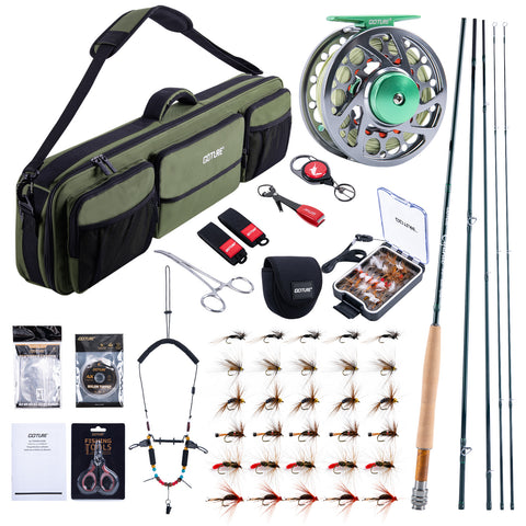 Goture Fly Fishing Kit & Gear Bag, 9FT Fly Rod and Reel Combo | Complete Starter Kit for Adults