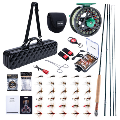 Goture Fly Fishing Kit & Gear Bag, 9FT Fly Rod and Reel Combo | Complete Starter Kit for Adults