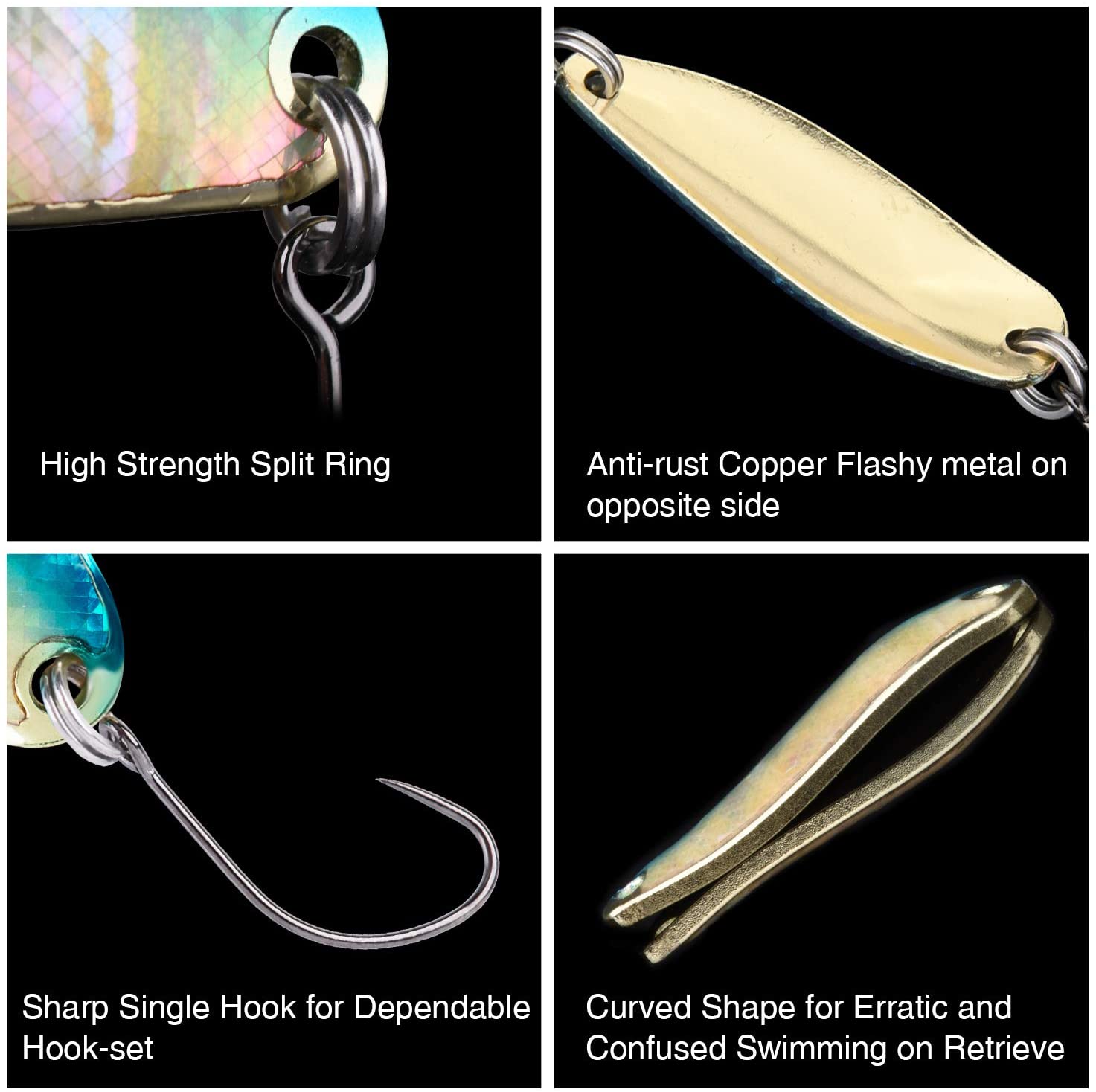 Goture 2Pcs Ice Fishing Jigs, Ice Fishing Lure Kit with Sharp