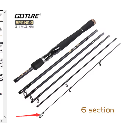 Goture Fishing Rod TIP for 2.4m Spinning Fishing Rod