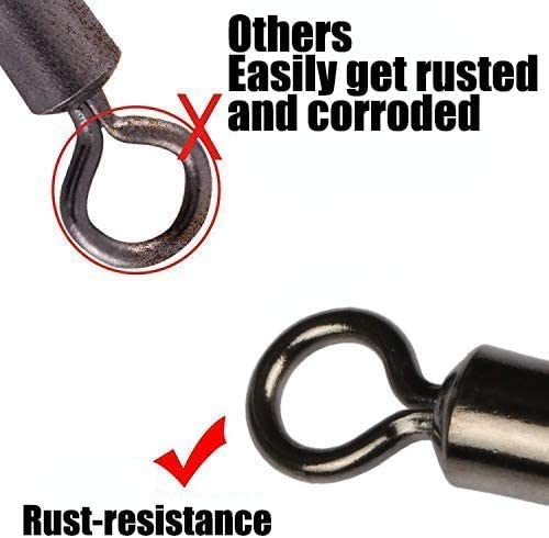 20/30/100PCS Rolling Barrel Swivels for Fishing - GOTURE