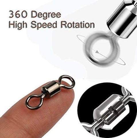 20/30/100PCS Rolling Barrel Swivels for Fishing - GOTURE