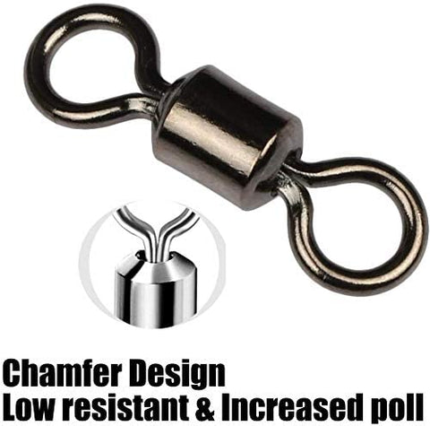 20/30/100PCS Rolling Barrel Swivels for Fishing - GOTURE