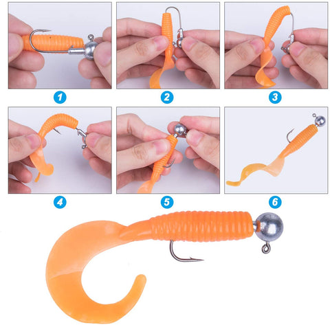 Goture 10g 40pcs Jig Head Fishing Hooks Set