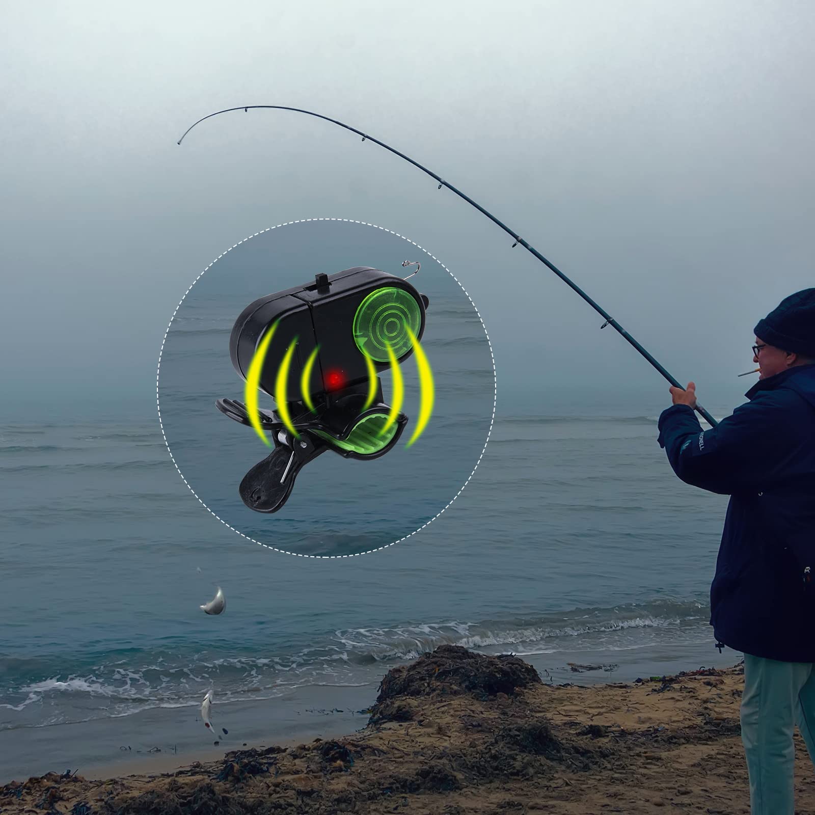 4pcs Electronic Fishing Bite Alarm with Sound LED Lights Indicator