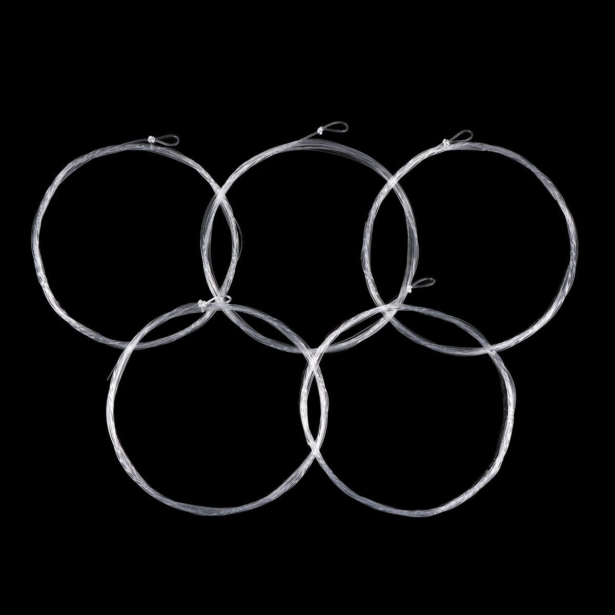 5-PC Clear Nylon Fly Fishing Tapered Leader with Loop - GOTURE
