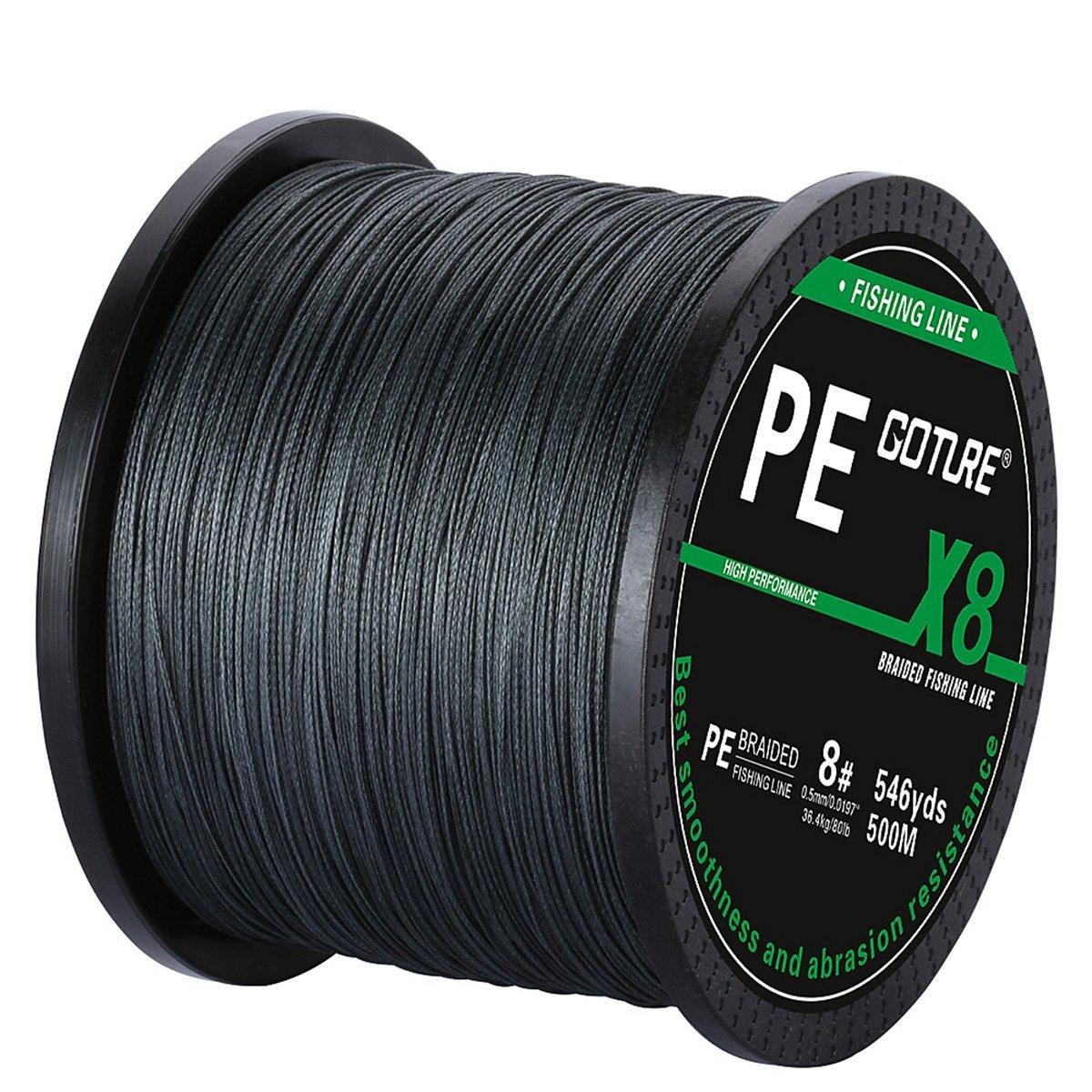 Goture Super Strength Braided Fishing Line - Abrasion Resistant - No Stretch & Low Memory - Thin Diameter - 4 Strand 8 Strand Braided Line, 164