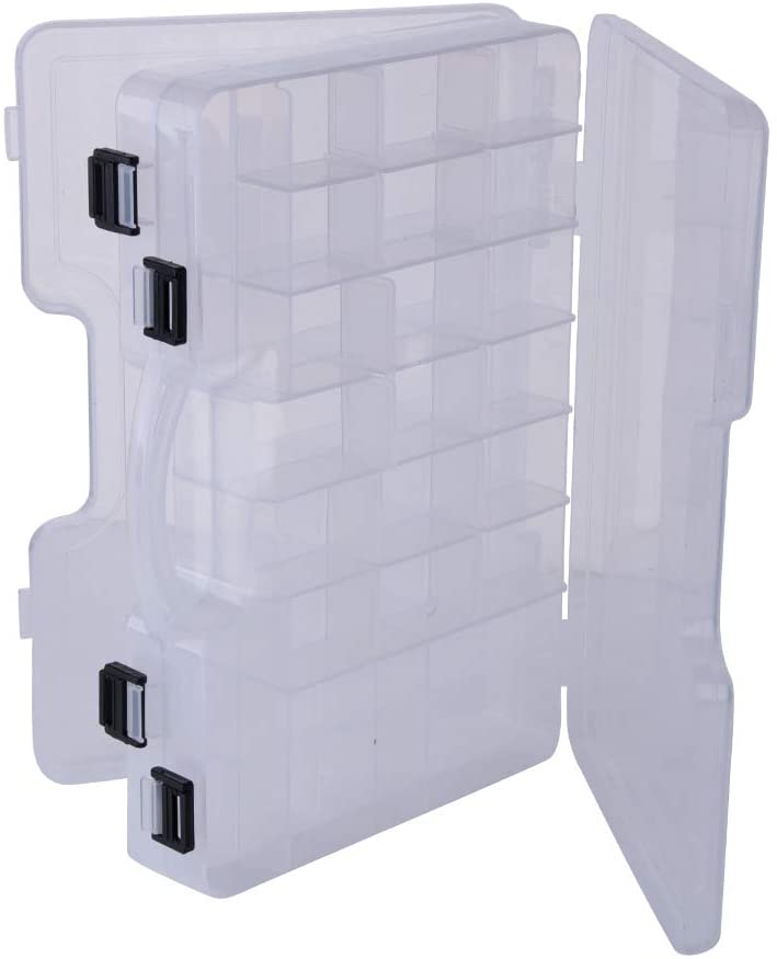 VerPetridure Fishing Tackle Box,15 Compartments Plastic Storage