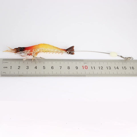 GOTURE Soft Lures Luminous Shrimp Bait Set for Trout Bass Salmon, Freshwater/Saltwater