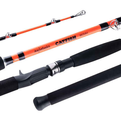 Goture Anglerbasics 2PCS Medium Portable Catfish Casting Rod Travel Boat Fishing Rod for River Lake Freshwater