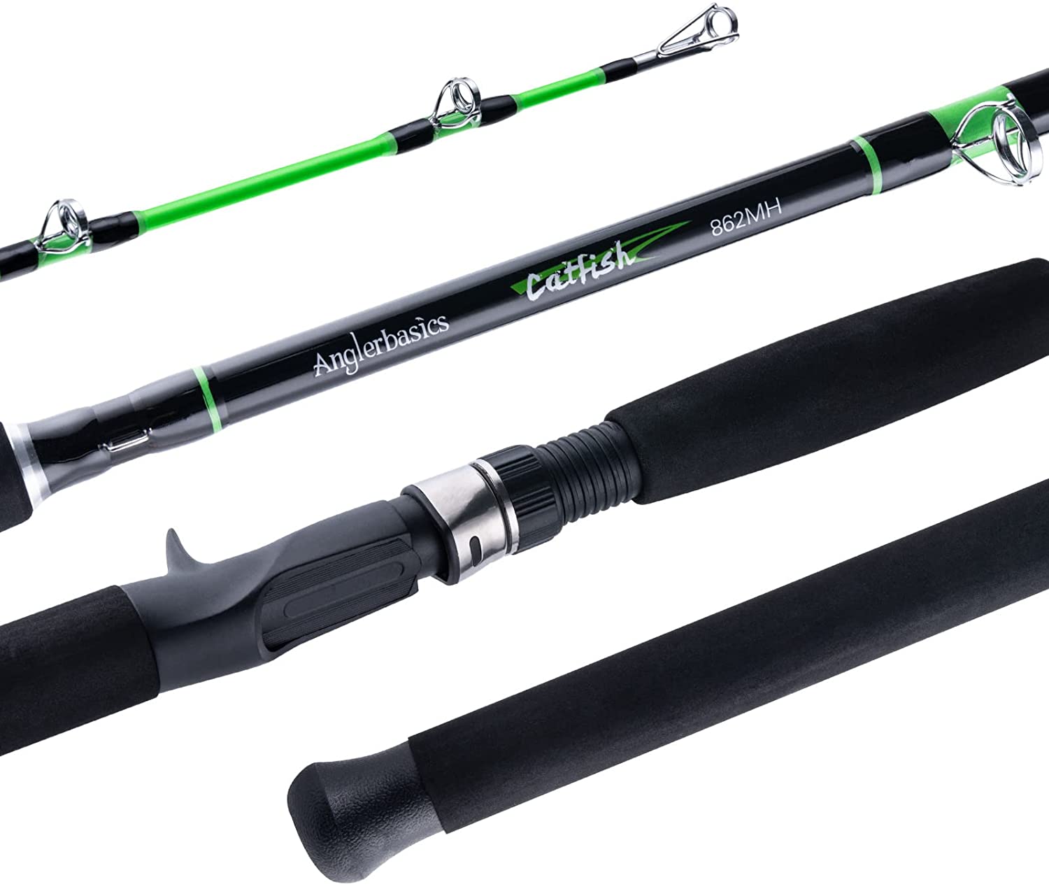 Anglerbasics 2PCS Medium Catfish Casting Travel Rod for River Lake Freshwater GOTURE Anglerbasics 2PCS Medium Catfish Casting Travel Rod for River Lake Freshwater GOTURE