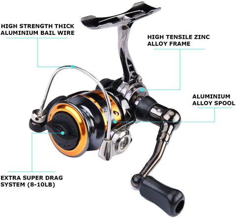 Goture Mini Pocket Metal Spinning Fishing Reel Ice Reels