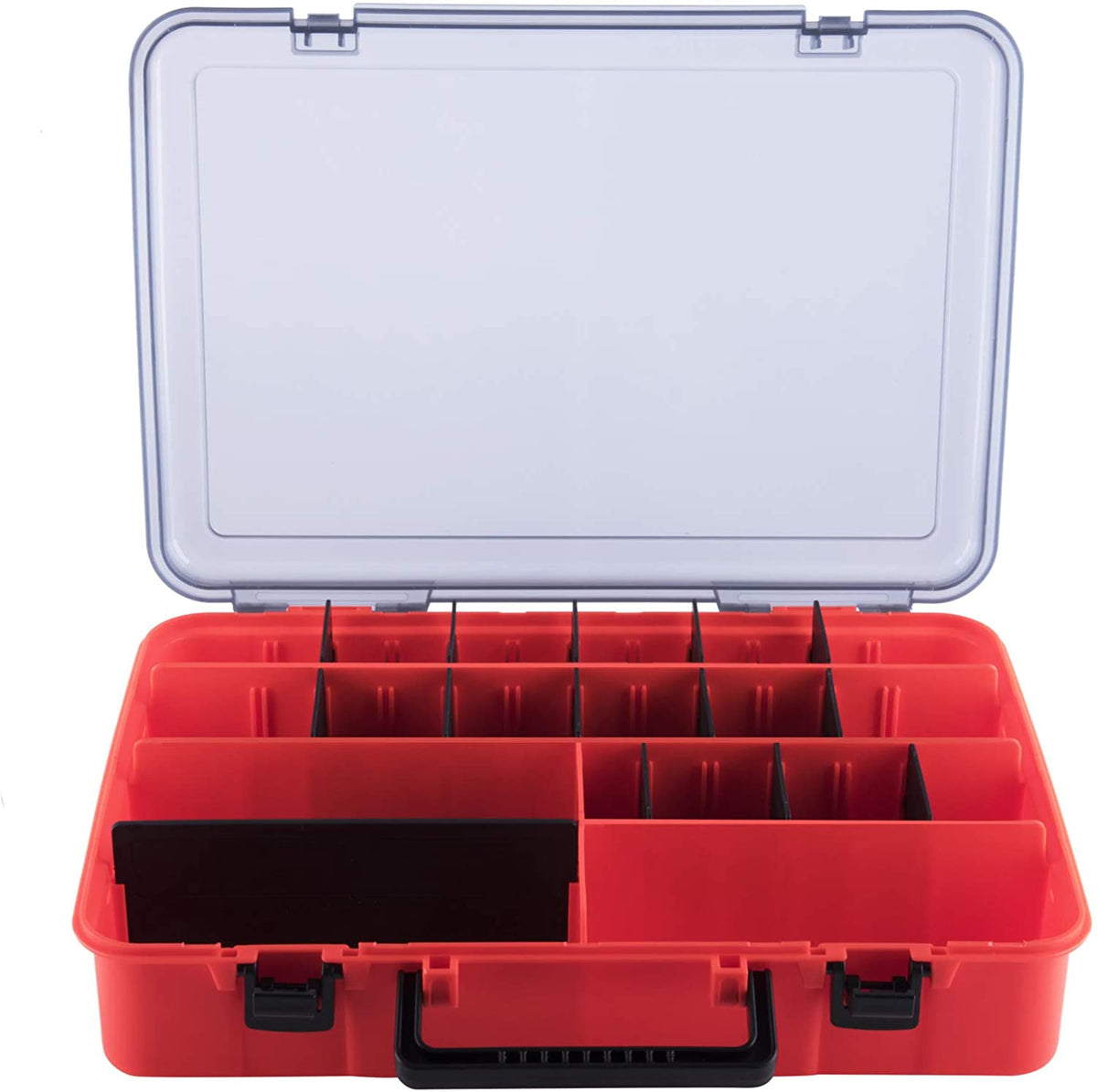 Double-Sided 44 Removable Compartments Plastic Fishing Tackle Box with  Handle - Goture